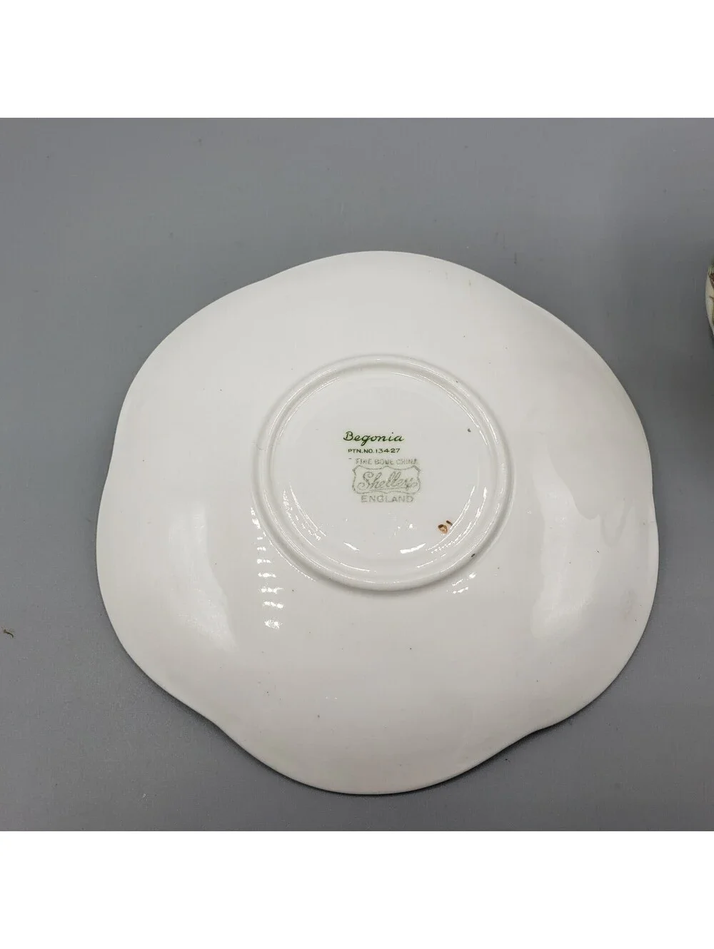 Vintage Shelley Teacup and Saucer Begonia Dainty Shape England LARGE